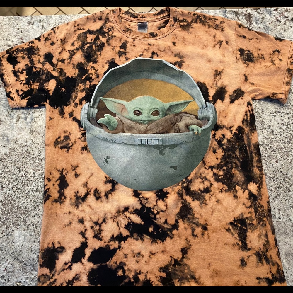 Baby Yoda Star Wars Custom Dyed Shirt